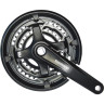 Система SHIMANO TOURNEY TY701, 175 мм, квадрат, 42/34/24(черный), с защитой, с болтами, серебристый EFCTY701E244CS1