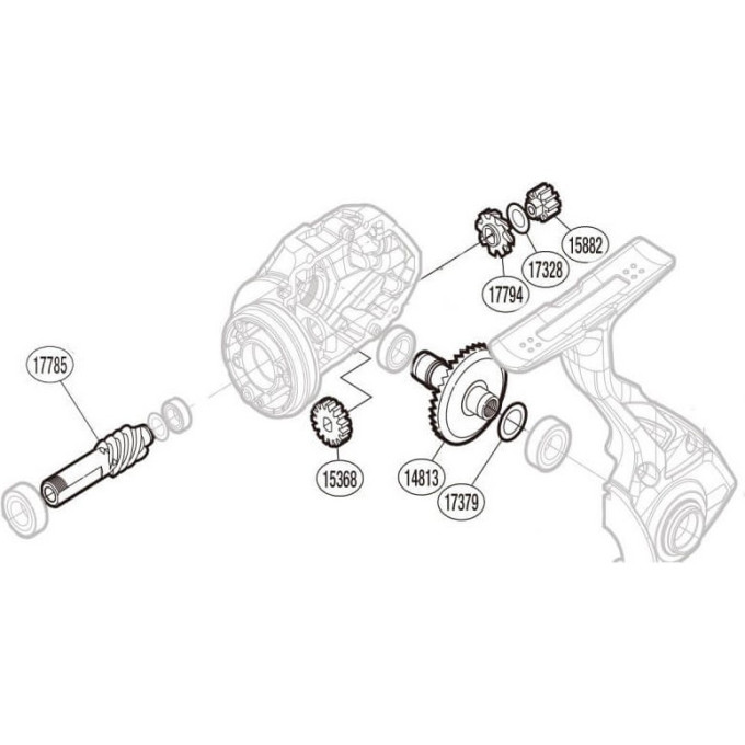Запчасть для катушки SHIMANO GEAR SET набор шестеренок главной пары PK0391